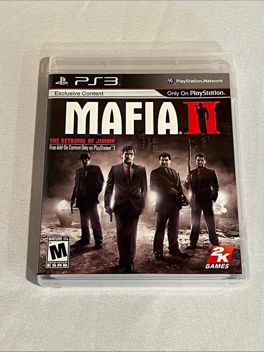 Mafia II (PS3) Video Game - - Black & Red Cover